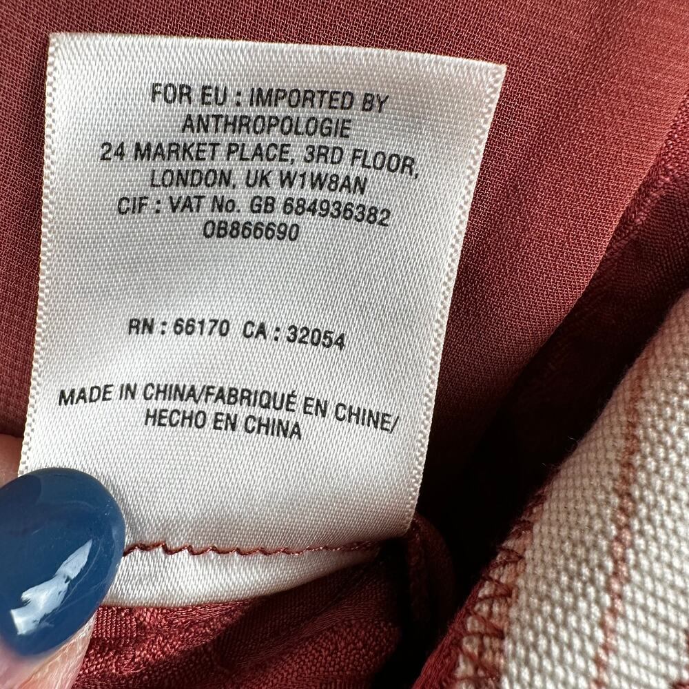 Anthropologie ETT:TWA Rose Jacquard Aubade Tie Waist Pants Tapered Cropped 8 - Picture 13 of 14